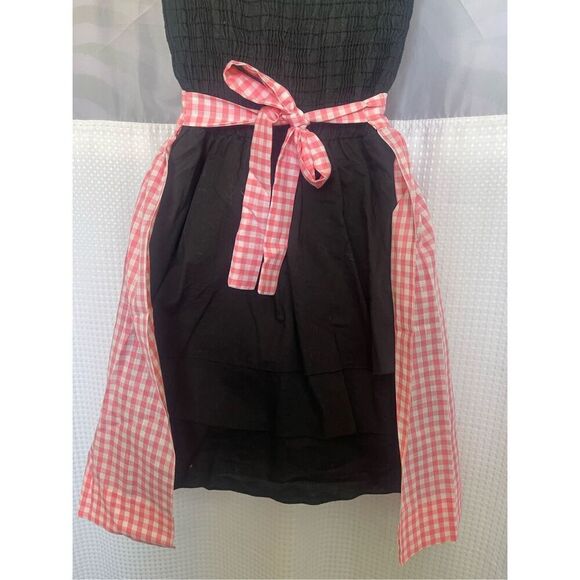 Vintage Style Pink Gingham Apron Cottagecore Cabincore - Picture 3 of 4